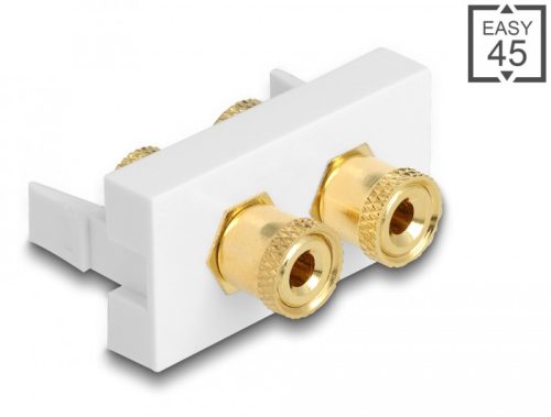 Delock Easy 45 modul 2 x kötési pozíció, piros / fekete gyűrű 22,5 x 45 mm (81398)