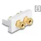 Delock Easy 45 modul 2 x kötési pozíció, piros / fekete gyűrű 22,5 x 45 mm (81398)