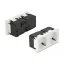 Delock 45 x 45 mm méretű, 2 modulos 45  elrendezésű Easy 45 földelt hálózati csatlakozóaljzat (81423)