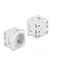 Delock 45 x 45 mm méretű, bővíthető, 45  elrendezésű Easy 45 földelt hálózati csatlakozóaljzat (81425)