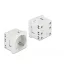 Delock 45 x 45 mm méretű, bővíthető, 45  elrendezésű Easy 45 földelt hálózati csatlakozóaljzat (81425)