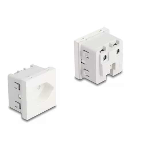 Delock 45 x 45 mm méretű, Easy 45 földelt hálózati csatlakozóaljzat T13 Svájc (81437)