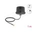 Delock WiFi 7 antenna RP-SMA-dugó 3,1 - 3,5 dBi irányítatlan, csatlakozókábellel ULA100 1 m, tetőre szerelhető, kültéri, fekete (81468)