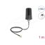 Delock 5G LTE GNSS WiFi 6 antenna SMA-dugó 1,1 - 4,0 dBi irányítatlan, csatlakozókábellel ULA100 1 m, tetőre szerelhető, kültéri, fekete (81473)
