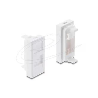   Delock Easy 45 H-Modul fedél Keystone Modul 1 porthoz porvédő sapkával 22,5 x 45 mm fehér (81494)