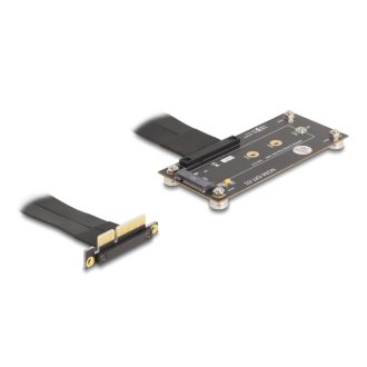   Delock adapter PCIe 3.0 x4 apa 90 -os szögben M.2 Key M anya csatlakozóra, 10 cm-es kábellel (81502)