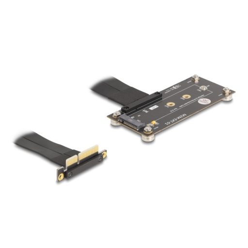 Delock adapter PCIe 3.0 x4 apa 90 -os szögben M.2 Key M anya csatlakozóra, 10 cm-es kábellel (81502)