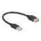 Delock USB 2.0 hosszabbítókábel EASY USB Type-A apa - EASY USB Type-A anya 0,2 m (81510)