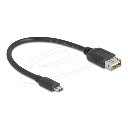 Delock USB 2.0 kábel EASY USB Type Micro apa - EASY USB Type-A anya 0,2 m (81516)