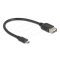 Delock USB 2.0 kábel EASY USB Type Micro apa - EASY USB Type-A anya 0,2 m (81516)
