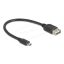 Delock USB 2.0 kábel EASY USB Type Micro apa - EASY USB Type-A anya 0,2 m (81516)