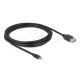 Delock USB 2.0 kábel EASY USB Type Micro apa - EASY USB Type-A anya 3 m