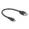 Delock USB 2.0 kábel USB Type Mini-B apa - EASY USB Type-A anya 0,2 m (81522)