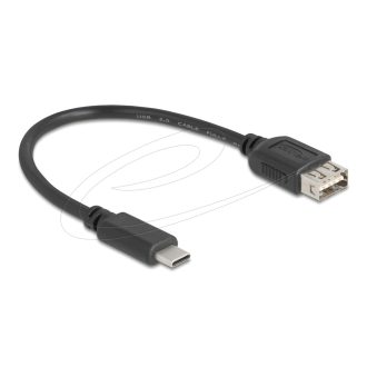   Delock USB 2.0 kábel USB Type-C  apa   EASY USB Type-A anya, 0,2 m (81534)