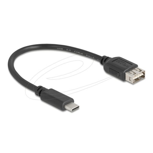 Delock USB 2.0 kábel USB Type-C  apa   EASY USB Type-A anya, 0,2 m (81534)