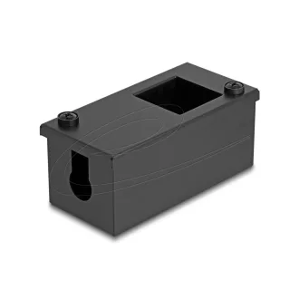   Delock Easy 45 Modul tartó asztali vagy falra szerelhető - 2 portos (22,5 x 45 mm) vagy 1 portos (45 x 45 mm), fém, fekete (81553)