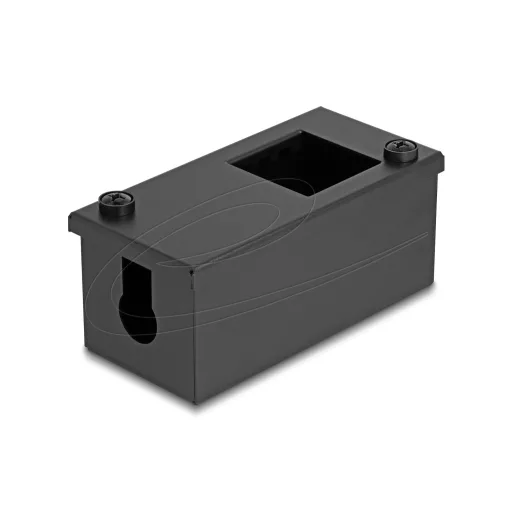 Delock Easy 45 Modul tartó asztali vagy falra szerelhető - 2 portos (22,5 x 45 mm) vagy 1 portos (45 x 45 mm), fém, fekete (81553)