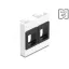 Delock Easy 45 modul két Keystone tartóval, 45 x 45 mm, fehér / fekete (81581)