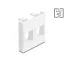 Delock Easy 45 modul két Keystone tartóval, 45 x 45 mm, fehér / fehér (81582)