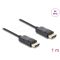 Delock Koaxiális DisplayPort kábel 8K 60 Hz fonott borítással 1 m (81673)