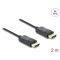 Delock Koaxiális DisplayPort kábel 8K 60 Hz fonott borítással 2 m (81674)