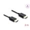 Delock Koaxiális High Speed HDMI kábel 8K 60 Hz 48 Gbps fonott borítással 2 m (81682)