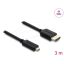 Delock Koaxiális High Speed HDMI kábel HDMI dugó - Micro HDMI dugó 8K 60 Hz 3 m (81692)