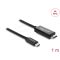 Delock Koaxiális USB Type-C  - HDMI kábel (DP Alt Mode) 4K 60 Hz fonott borítással 1 m (81703)