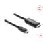 Delock Koaxiális USB Type-C  - HDMI kábel (DP Alt Mode) 4K 60 Hz fonott borítással 1 m (81703)