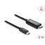 Delock Koaxiális USB Type-C  - HDMI kábel (DP Alt Mode) 4K 60 Hz fonott borítással 2 m (81704)