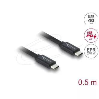   Delock Koaxiális USB 40 Gbps kábel USB PD 3.1 240 W 0,5 m (81705)