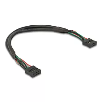   Delock Kábel USB 2.0-s csatlakozóhüvellyel, 2,54 mm, 10 tű - USB 2.0-s csatlakozóhüvellyel, 2,54 mm, 10 tű, 25 cm (82029)