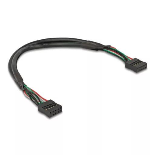 Delock Kábel USB 2.0-s csatlakozóhüvellyel, 2,54 mm, 10 tű - USB 2.0-s csatlakozóhüvellyel, 2,54 mm, 10 tű, 25 cm (82029)