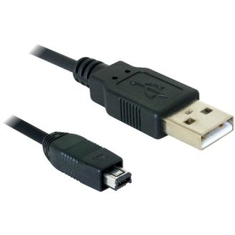   Delock kamera kábel USB-B mini 4 tűs Hirose - USB-A 1,5 m apa-apa (82208)