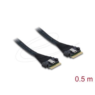   Delock PCIe 4.0 kábel Slim SAS SFF-8654 8i   Slim SAS SFF-8654 8i, 0,5 m (82303)