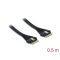 Delock PCIe 4.0 kábel Slim SAS SFF-8654 8i   Slim SAS SFF-8654 8i, 0,5 m (82303)