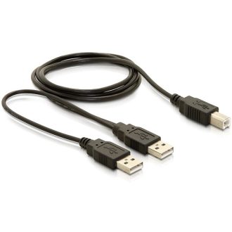   Delock USB 2.0-B   USB-A hálózati + hálózati/adat kábel (82394)