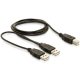 Delock USB 2.0-B   USB-A hálózati + hálózati/adat kábel (82394)