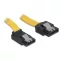 Delock SATA sárga, felfele/egyenes csatl. (fémlappal), 30 cm-es összekötő kábel (82472)