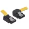 Delock SATA sárga, jobb/felfele csatl. (fémlappal), 30 cm-es összekötő kábel (82523)