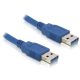 Delock USB3.0-A (apa/apa), 3 méteres hosszabbító kábel (82536)