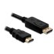 Delock Displayport - HDMI kábel, apa-apa 1m