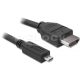 Delock High Speed HDMI Ethernet kábel A/D - A apa/apa 1,0m (82661)