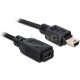 Delock USB 2.0 mini-B hosszabbító kábel, apa-anya 1m (82667)