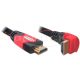 Delock High Speed HDMI Ethernet kábel, A-A apa/apa 1,0m hajlított