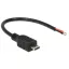 Delock kábel USB 2.0 Micro-B apa > 2 x nyitott vezetékű 10 cm Raspberry Pi (82697)