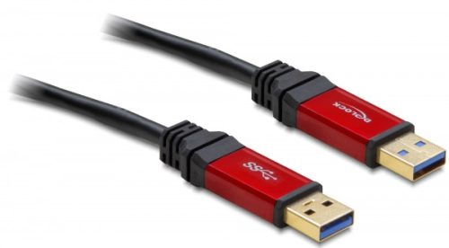 Delock USB 3.0-A apa / apa kábel, 3 m prémium kábel (82746)