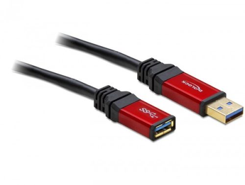 Delock USB 3.0-A apa / anya hosszabbító prémium kábel, 2 m (82753)