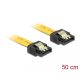 Delock SATA 6 Gb/s egyenes /egyenes kábel, fém, 50 cm (82809)