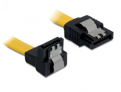 Delock SATA 6 Gb/s le /egyenes kábel, fém, 50 cm (82811)